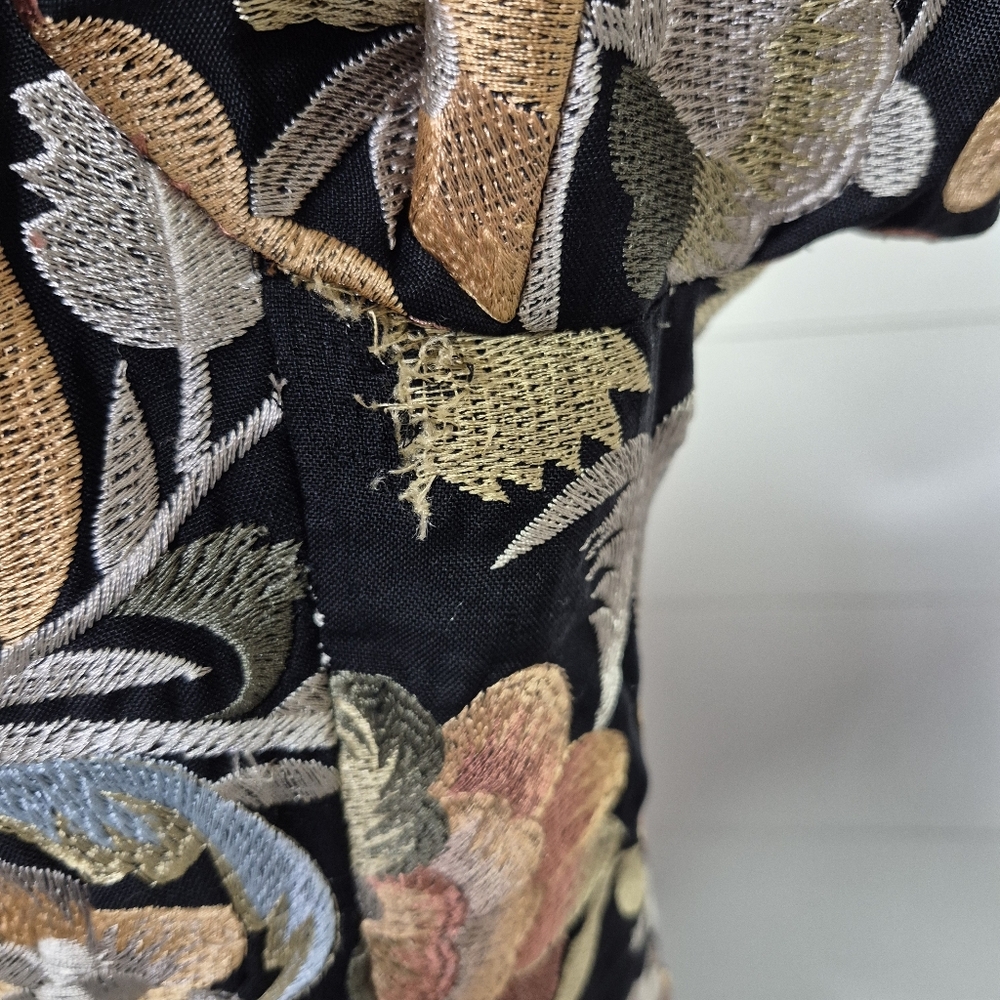 Johnny Was Biya 100% Silk Embroidered Jacket Size S - Picture 5 of 16